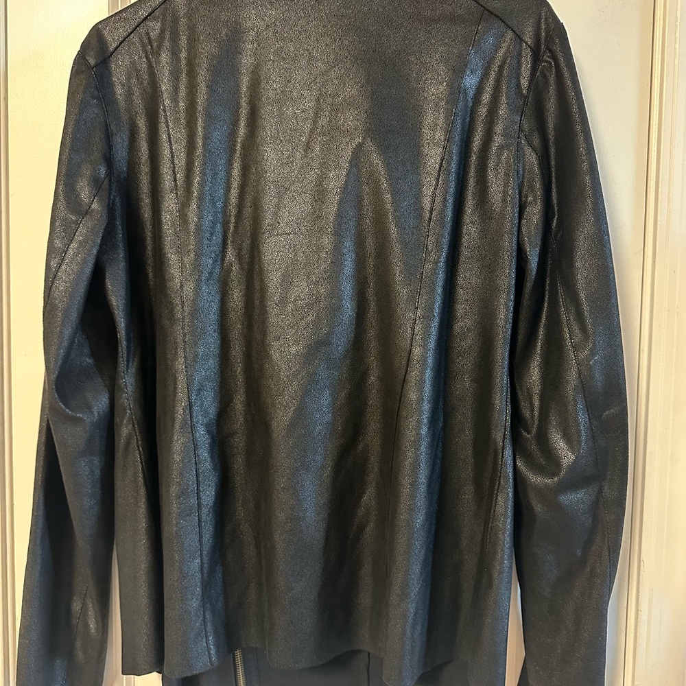 Mote Black faux Leather Jacket - X-Large - Picture 6 of 6
